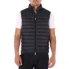 SAVE THE DUCK SAVE THE DUCK MEN'S BLACK ADAM ICON PUFFER VEST