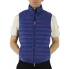 SAVE THE DUCK SAVE THE DUCK MEN'S ECLIPSE BLUE ADAM ICON PUFFER VEST