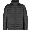 SAVE THE DUCK MEN'S ERION QUILTED ZIP UP PUFFER COAT JACKET IN BLACK