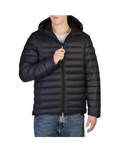Pre-owned Save The Duck Mens Duffle Jacket - Recycled Nylon Puffer With Down Filling - In Black
