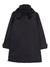 Save The Duck Mid-length Coat With High Collar In Black