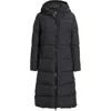 Save The Duck Miss Waterproof Quilted Longline Coat In Black