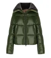 Save The Duck Moma Green Cropped Padded Jacket