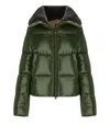 Save The Duck Moma Green Cropped Padded Jacket