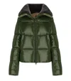 Save The Duck Moma Green Cropped Padded Jacket In Green