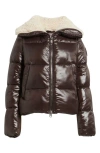 Save The Duck Moma Water Resistant Quilted Puffer Jacket In Brown