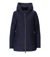 Save The Duck Morena Blaue Kapuzenjacke In Schwarz