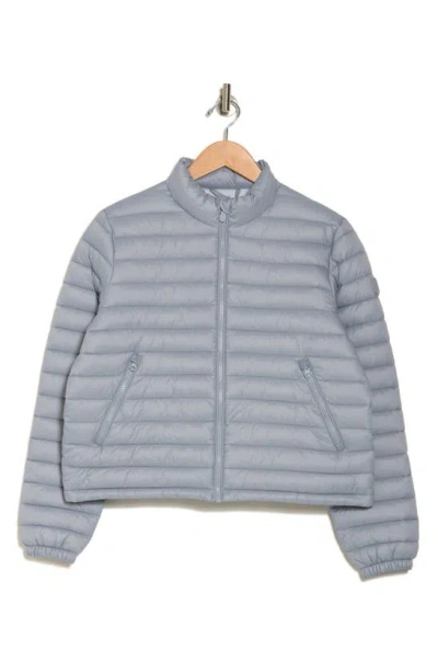 Save The Duck Neha Channel Quilt Puffer Jacket In Rain Grey