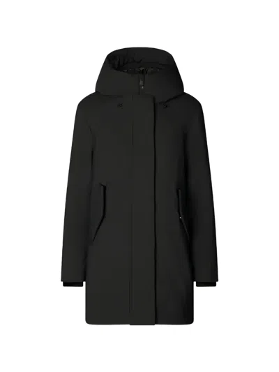 Save The Duck Nellie Hooded Parka Coat In Black