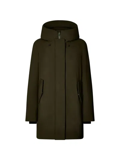 Save The Duck Nellie Hooded Parka Coat In Green
