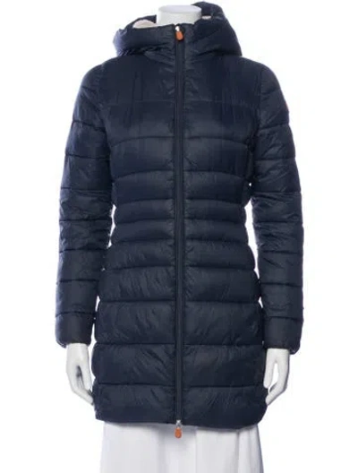 Pre-owned Save The Duck Nylon Down Jacket In Blue