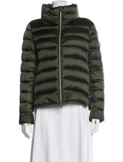 Pre-owned Save The Duck Nylon Down Jacket In Green