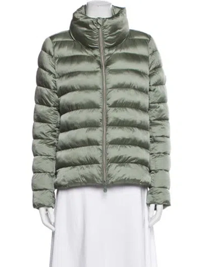Pre-owned Save The Duck Nylon Down Jacket In Green