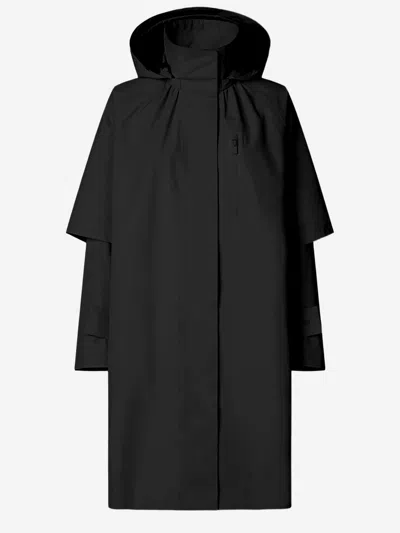 Save The Duck Nylon Jacket With Hood In Black
