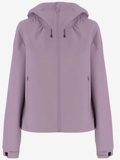 Save The Duck Nylon Jacket With Hood In Purple