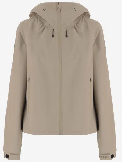 Save The Duck Nylon Jacket With Hood In Brown