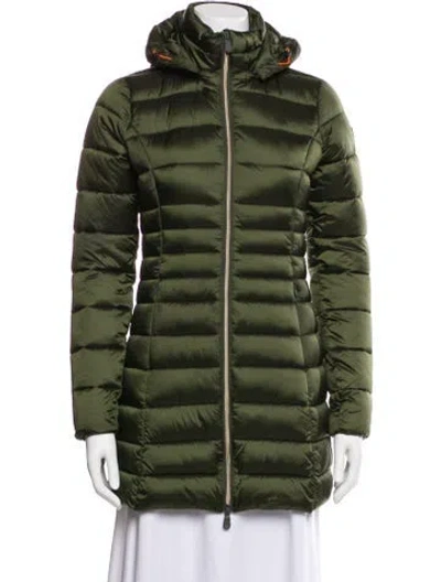 Pre-owned Save The Duck Nylon Parka In Green