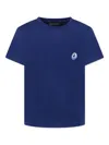 Save The Duck Blue T-shirt For Kids With Logo In Blue