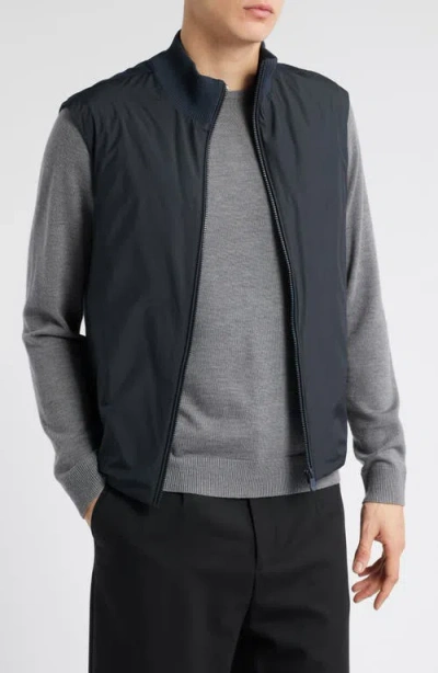 Save The Duck Orris Zip Vest In Blue Black