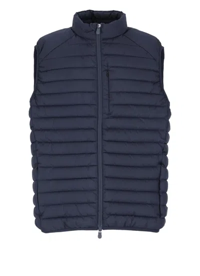 Save The Duck Padded And Quilted Jacket In Blue