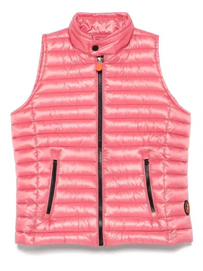 Save The Duck Kids' Padded Gilet In Pink