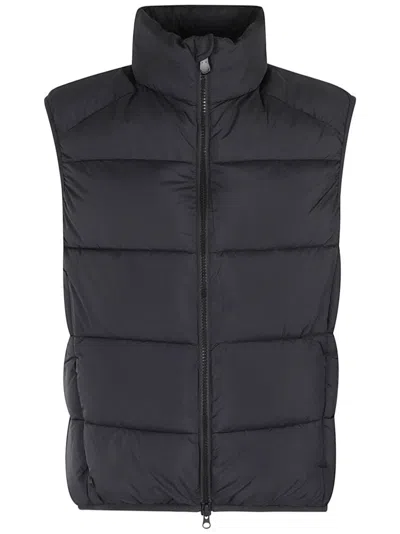 Save The Duck Arlen Quilted Vest With High Collar In Black