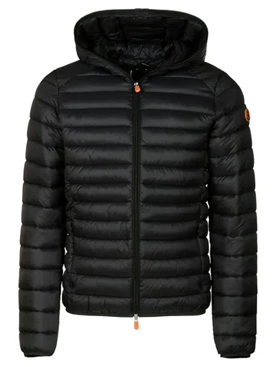 Save The Duck Padded Hooded Jacket In Black