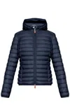 Save The Duck Daisy Puffer Jacket In Navy Blue