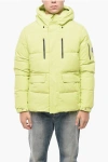 Save The Duck Padded Jacket With Pocket On The Sleeve In Green