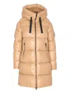 Save The Duck Padded Zip-front Coat In Neutral