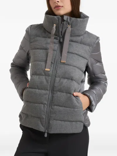Save The Duck Panelled Jacket In Gray