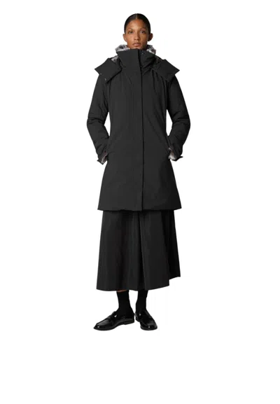Save The Duck Parka With Hood Woman  P42800w-smeg21-17 Samantah In Black