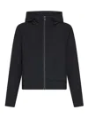 Save The Duck Pear Hoodie Sweatshirt In Stretch Nylon In Black