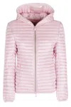 Save The Duck Pink Alexa Hooded Quilted Polyester Down Jacket