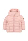 Save The Duck Pink Down Jacket For Baby Girl With Logo In Pink