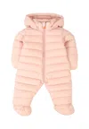 Save The Duck Pink Down Jacket For Baby Girl With Logo In Pink
