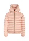 Save The Duck Pink Iris Down Jacket For Girl With Logo In Pink