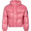 Save The Duck Pink Jacket For Girl With Logo In Pink