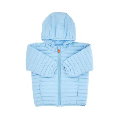 Save The Duck Plumtech Down Nylon Jacket Kids In Blue