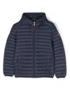 Save The Duck Plumtech Hooded Puff Jacket In Blue