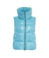 Save The Duck Plumtech-insulated High-collar Puffer Gilet In Blue