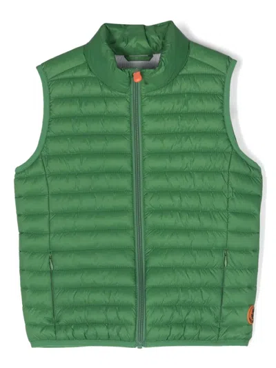 Save The Duck Kids' Dolin Padded Gilet In Green