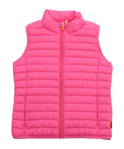 Save The Duck Kids' Plumtech Padded Gilet In Pink
