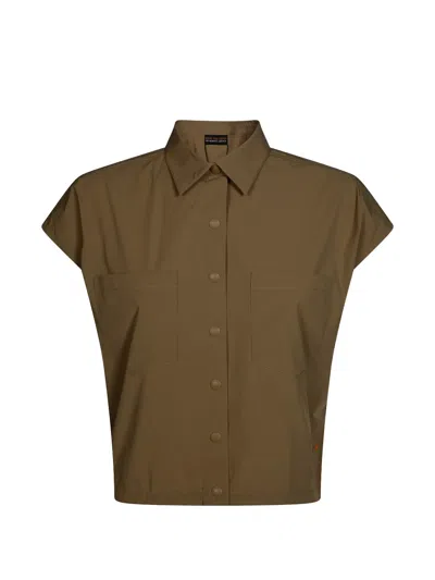 Save The Duck Collared Short-sleeved Shirt In Green