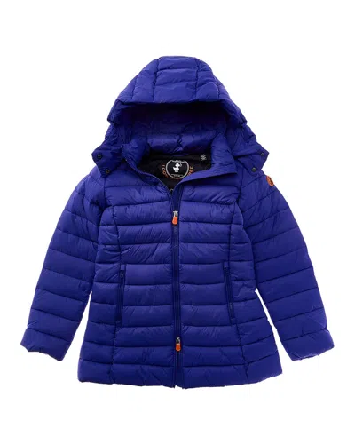 Save The Duck Kids' Pricilla Puffer Jacket In Blue