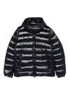 Save The Duck Horizontal Quilted Lightweight Nylon Jacket With Hood In Black