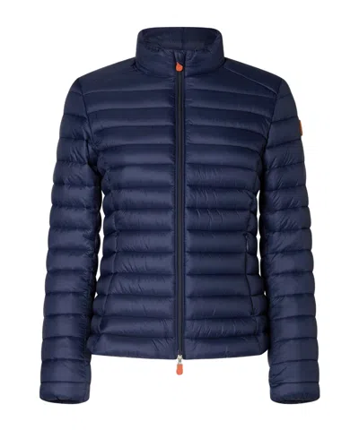Save The Duck Quilted Casual Jacket In Navy