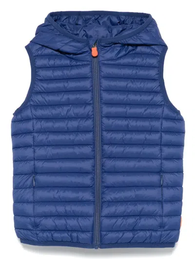 Save The Duck Kids' Quilted Gilet In Blue