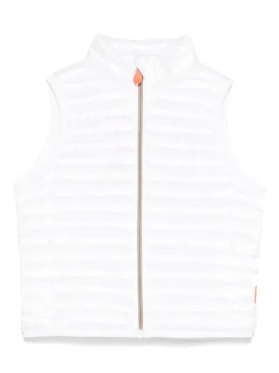 Save The Duck Kids' Quilted Gilet In White