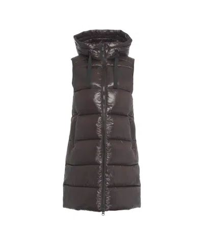 SAVE THE DUCK QUILTED GILET WITH PLUMTECH PADDING AND ADJUSTABLE HOOD
